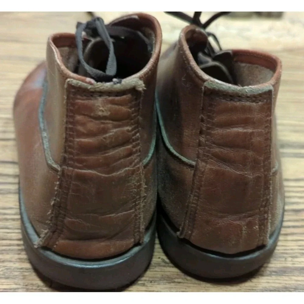 Vintage‎ Orvis Chukka Men Brown Leather Ankle Boots Size 7.5 E Moc Toe Shoes